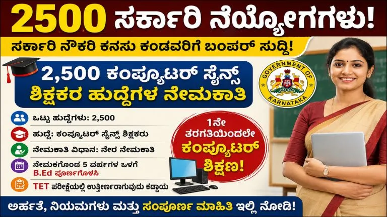 2500 government teacher posts