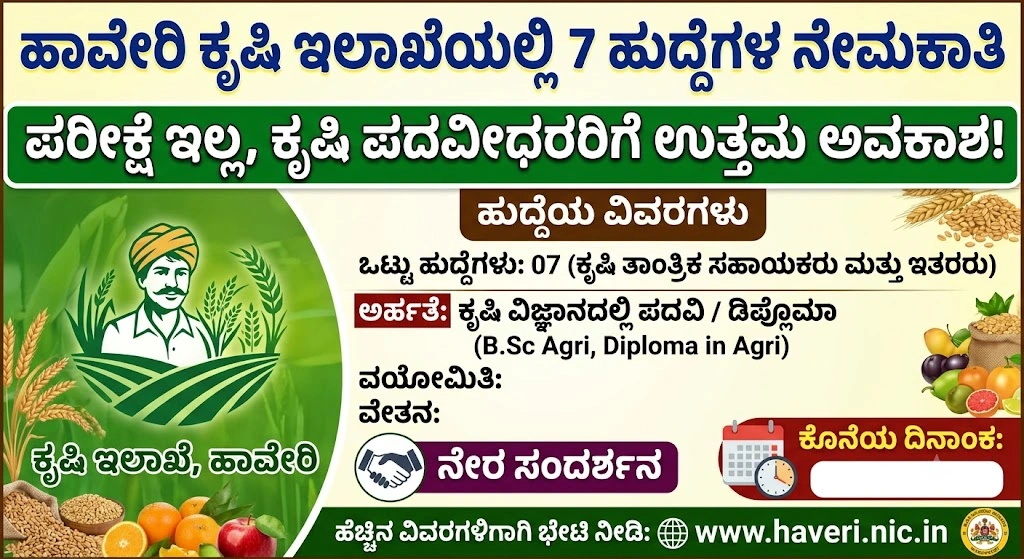 Haveri Agriculture Jobs
