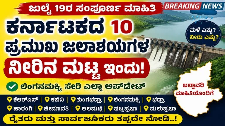 Karnataka Reservoirs Water Level Today